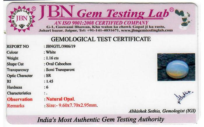 JBN Certificate Sample