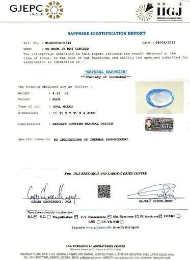 IIGJ Certificate Sample