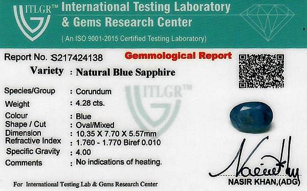 ITLGR Certificate Sample