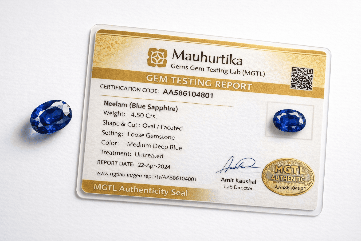 Mauhurtika Gems Certification