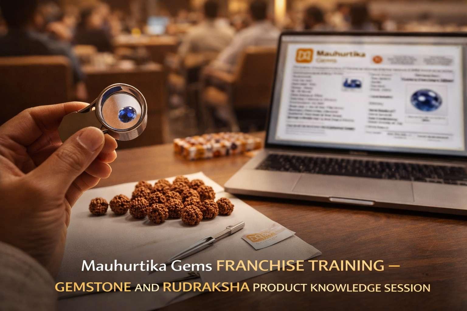Mauhurtika Gems franchise training — gemstone and Rudraksha product knowledge session (1)