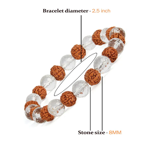 Rudraksha Crystal Bracelet