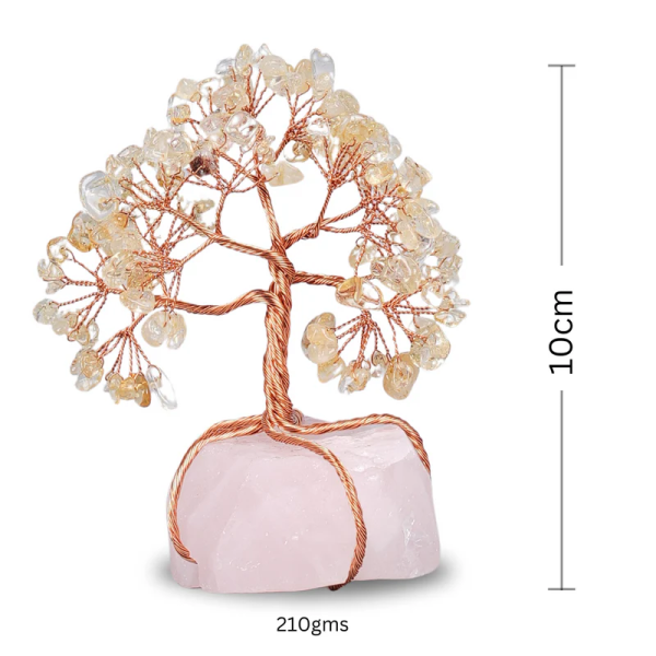 Citrine Tree With Raw Rose Quartz Tree