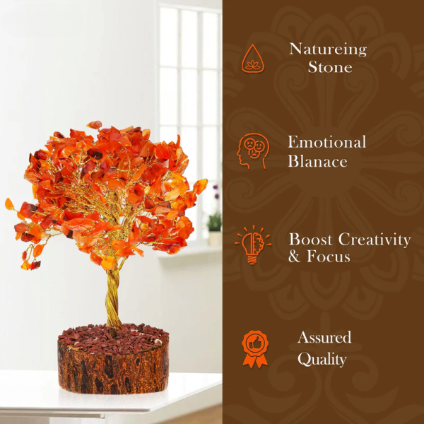 Large Carnelian Crystal Tree