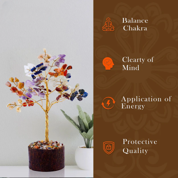 Small Seven Chakra Crystal Tree