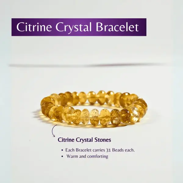 Citrine Crystal Cut Bracelet