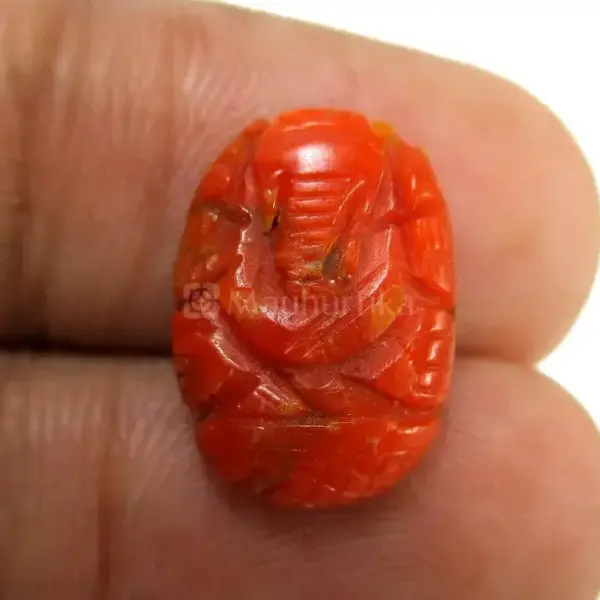 Natural Red Coral (Moonga) - 3.93 Carat