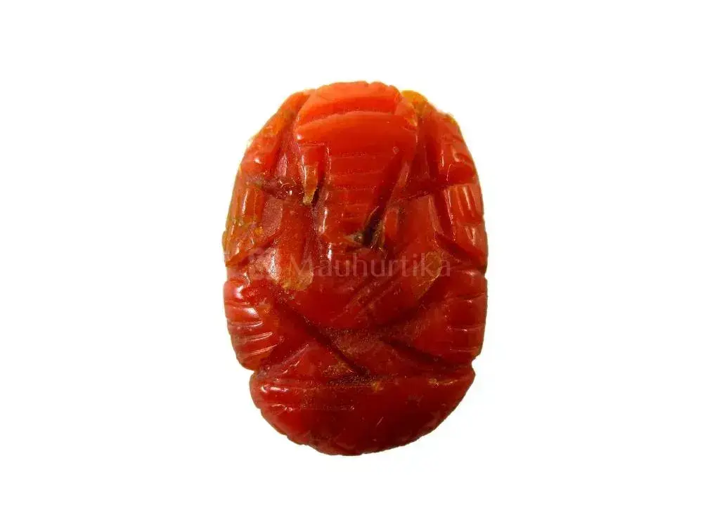 Natural Red Coral (Moonga) - 3.93 Carat