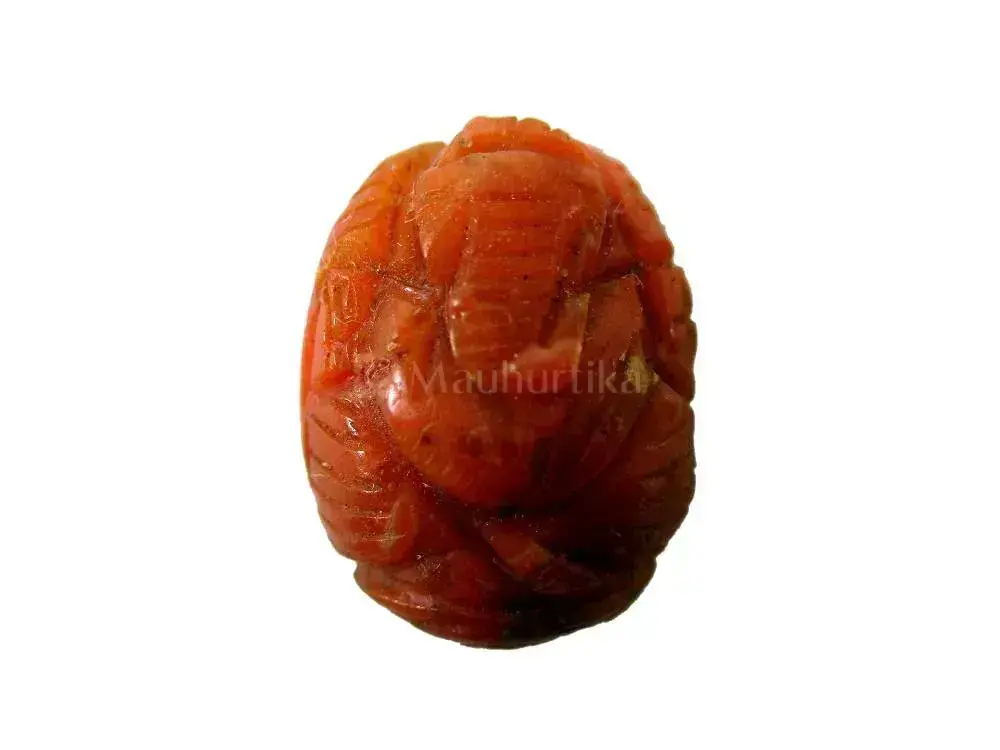 Natural Red Coral (Moonga) - 6.52 Carat