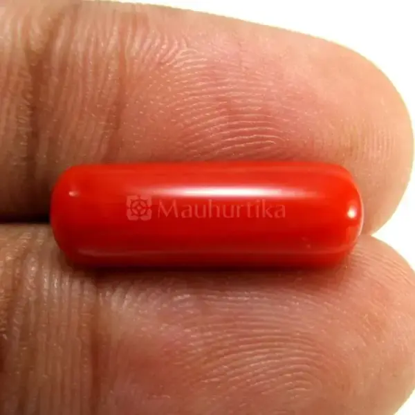 Natural Red Coral (Moonga) - 6.57 Carat