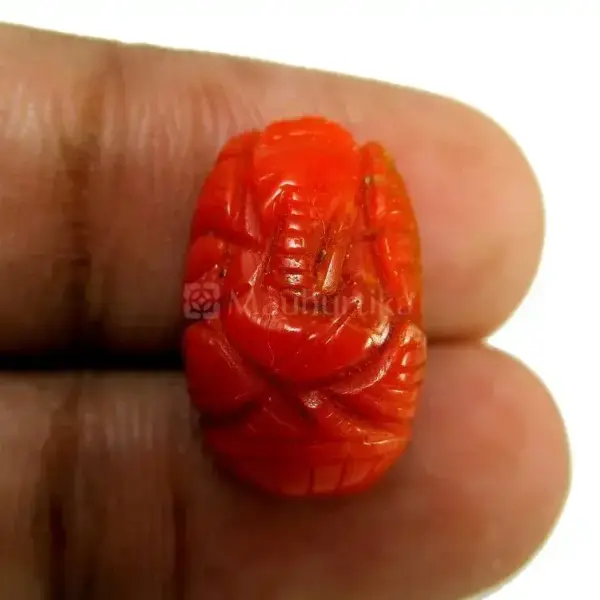 Natural Red Coral (Moonga) - 7.81 Carat