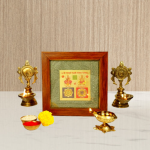 Sampoorna Laxmi Ganesh Yantra Set - 2D Pyrite Dust Frame