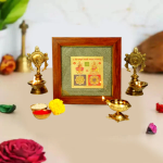 Sampoorna Laxmi Ganesh Yantra Set - 2D Pyrite Dust Frame