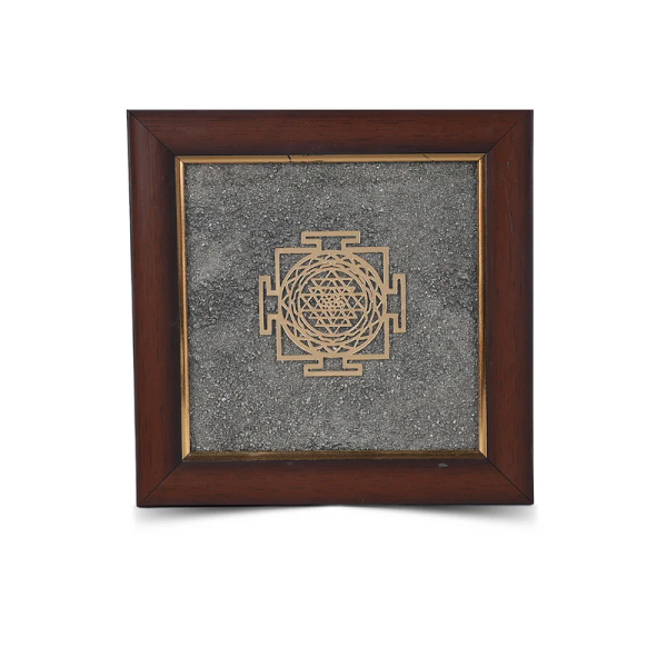 Shri Yantra Prosperity Yantra with Pyrite Dust Frame