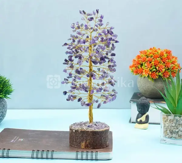 Amethyst Crystal Tree of Life - Chakra Tree for Positive Energy