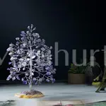 Amethyst Gemstone Money Tree (Agate Slice Base) - Prosperity Tree