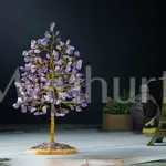 Amethyst Gemstone Money Tree (Agate Slice Base) - Prosperity Tree