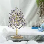 Amethyst Gemstone Money Tree (Agate Slice Base) - Prosperity Tree