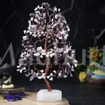 Amethyst & Rose Quartz Crystal Tree of Life - Healing Energy Tree