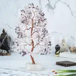 Amethyst & Rose Quartz Crystal Tree of Life - Healing Energy Tree