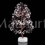 Amethyst & Rose Quartz Crystal Tree of Life - Healing Energy Tree