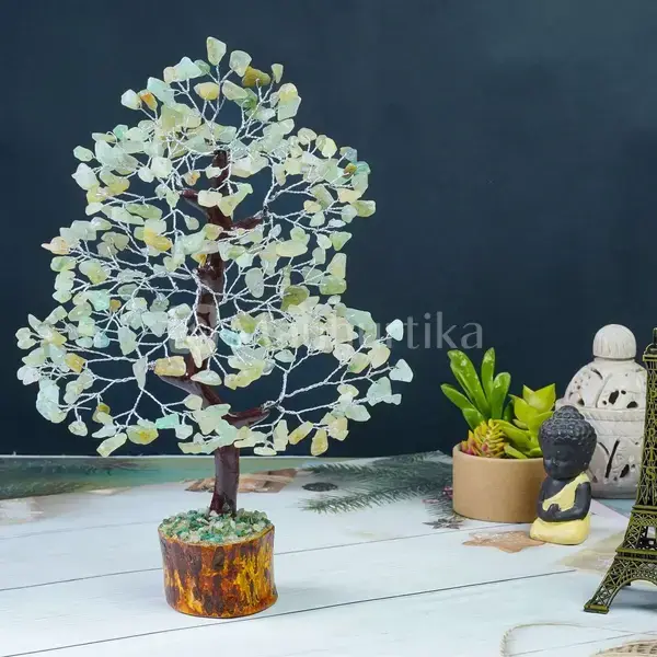 Green Jade Crystal Tree of Life - Healing Gem Tree