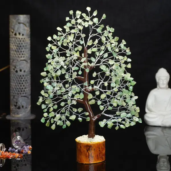 Green Jade Crystal Tree of Life - Healing Gem Tree