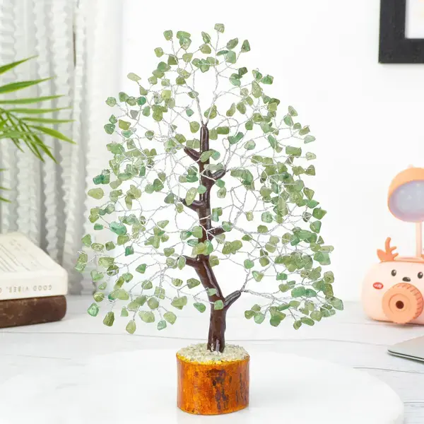 Green Jade Crystal Tree of Life - Healing Gem Tree