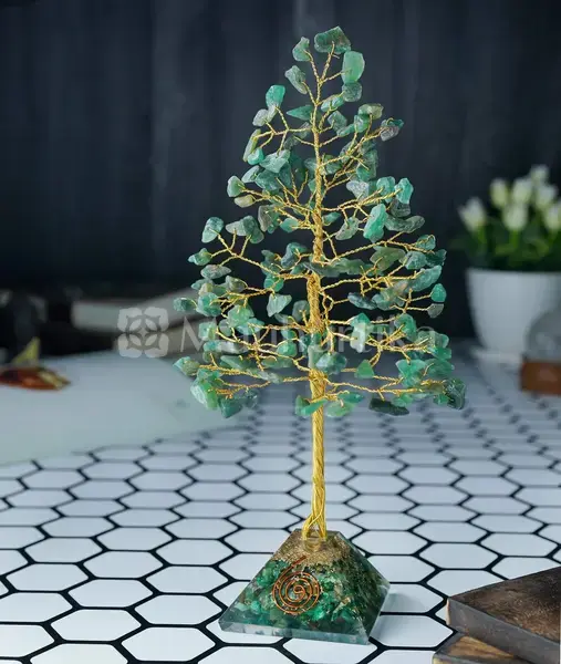 Green Jade Gemstone Tree of Life - Prosperity and Harmony