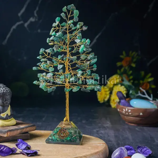 Green Jade Gemstone Tree of Life - Prosperity and Harmony