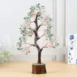 Green Onyx & Opalite Gemstone Crystal Tree of Life - Tranquil Energy Tree