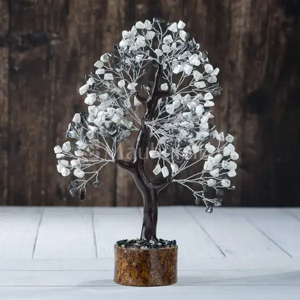 Hematite & Howlite Crystal Tree of Life - Healing Gemstone Tree