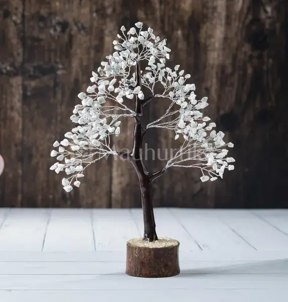 Howlite Crystal Tree of Life - Handmade Gemstone Tree - Tranquil Decor