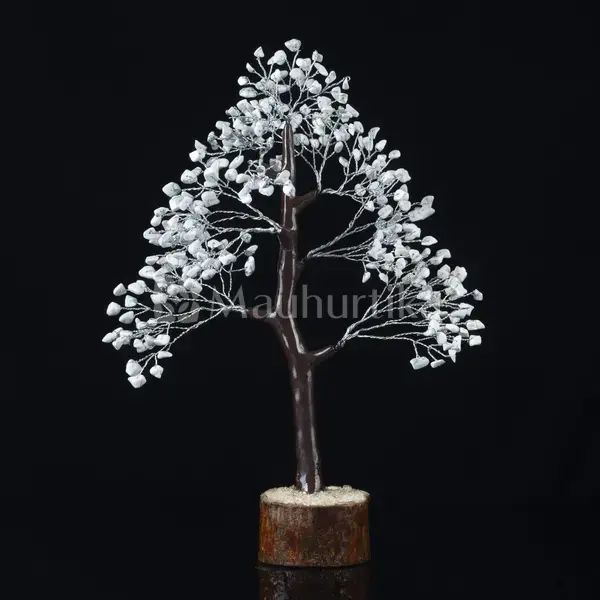 Howlite Crystal Tree of Life - Handmade Gemstone Tree - Tranquil Decor