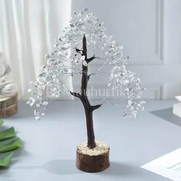 Howlite Crystal Tree of Life - Handmade Gemstone Tree - Tranquil Decor
