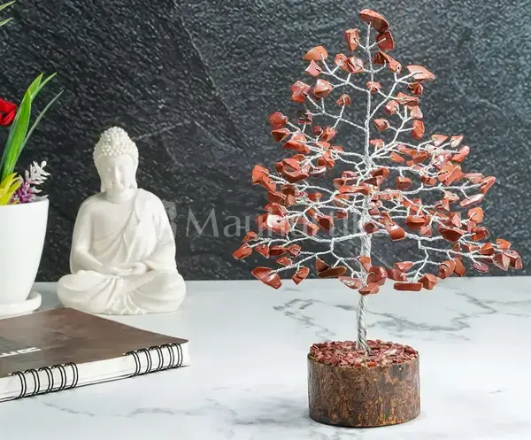 Red Jasper Crystal Tree of Life - Healing Energy Tree