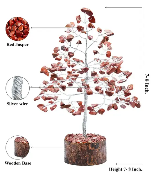 Red Jasper Crystal Tree of Life - Healing Energy Tree