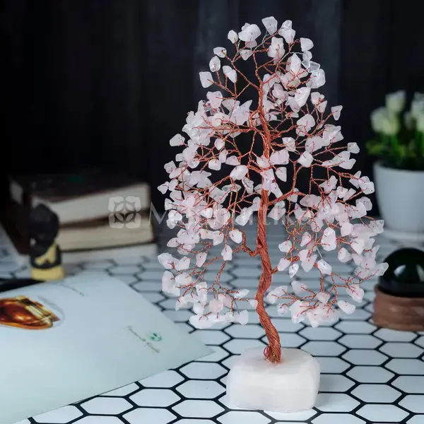 Rose Quartz Crystal Tree of Life - Healing Tree