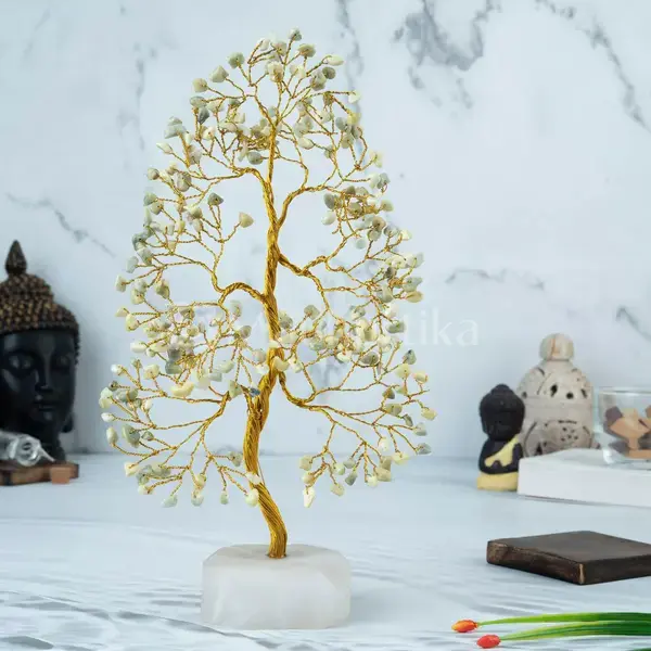 Serpentine Chakra Tree of Life - Healing Gemstone