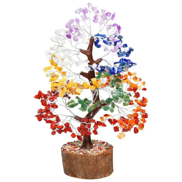 Seven Chakra Crystal Tree of Life - Prosperity Gemstone Tree