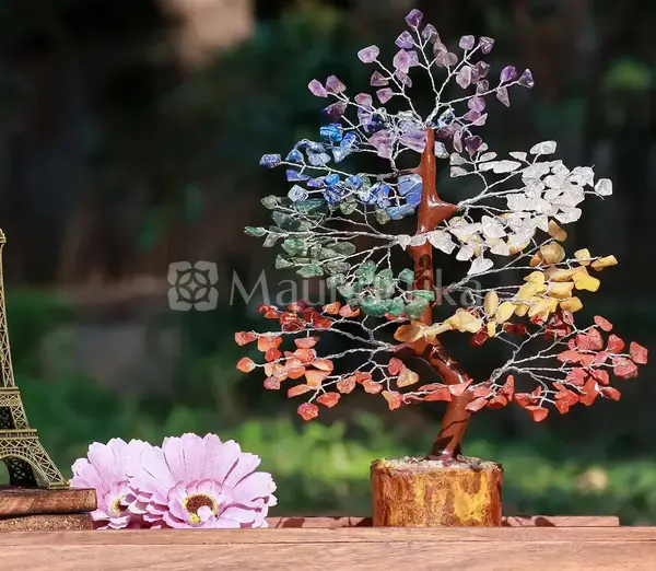Seven Chakra Crystal Tree of Life - Prosperity Gemstone Tree