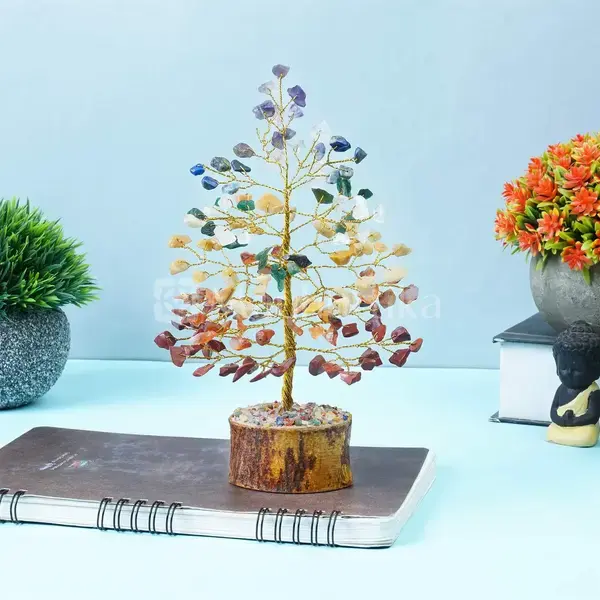Seven Chakra Tree of Life - Crystal Tree - Positive Energy Enhancer