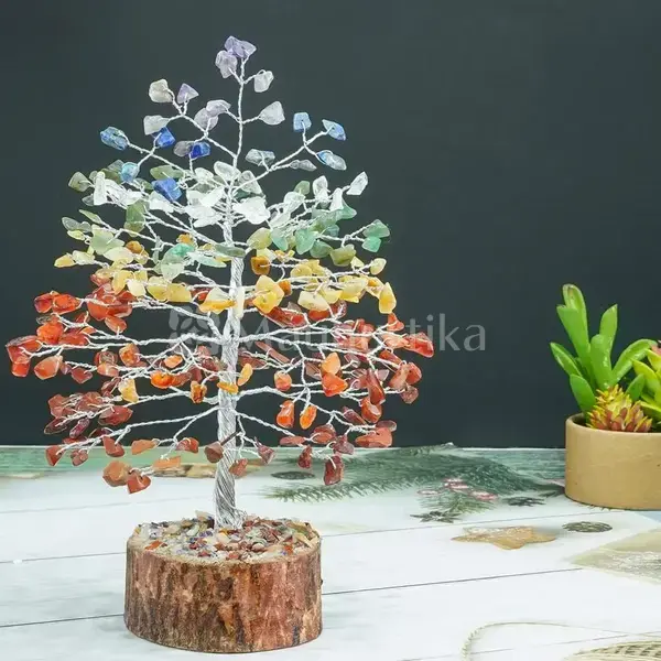 Seven Chakra Tree of Life - Crystal Tree - Positive Energy Enhancer