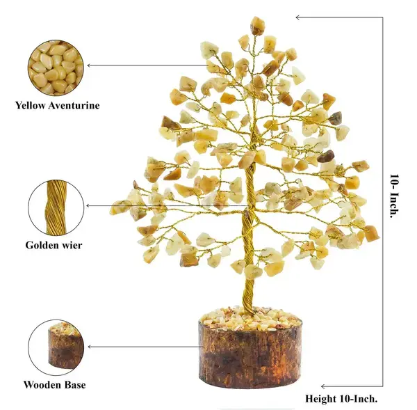 Yellow Aventurine Crystal Tree of Life - Prosperity Tree