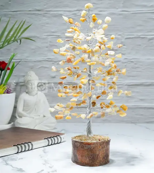 Yellow Aventurine Gemstone Tree of Life - Prosperity Tree