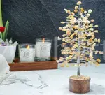 Yellow Aventurine Gemstone Tree of Life - Prosperity Tree
