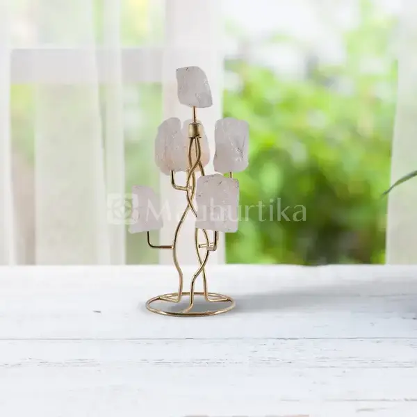 Clear Quartz Raw Stone with Stand - Healing Energy