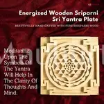 Energized Wooden Sriparni Sri Yantra Plate Prosperity