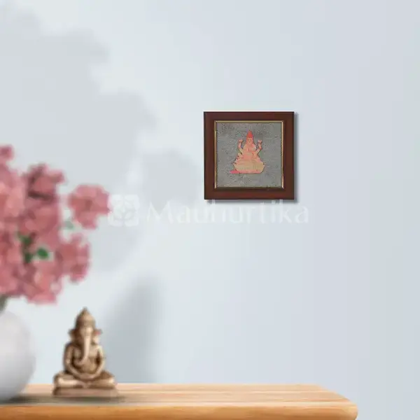 Goddess Laxmi Pyrite Dust Frame - Prosperity Yantra