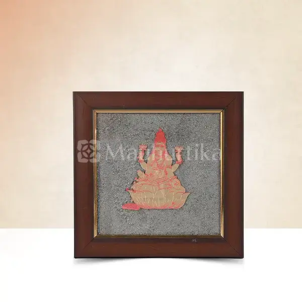 Goddess Laxmi Pyrite Dust Frame - Prosperity Yantra